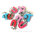 DIY 8 mm crown Rhinestone Slide Letters for 8MM strap .color changeable